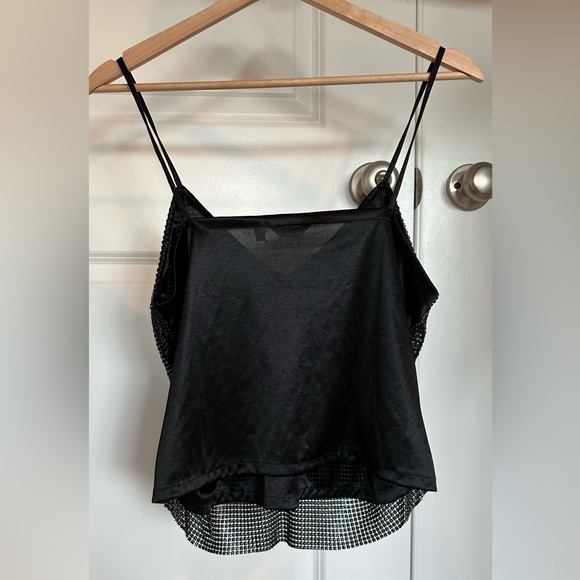 Red Herring double layer black sequined top - Picture 2 of 7